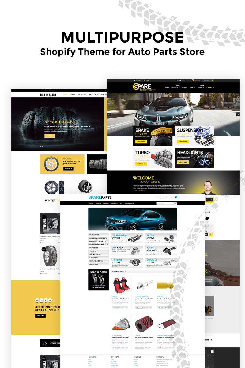 Tire Master - Wheels & Tires Multipage Clean Shopify Theme