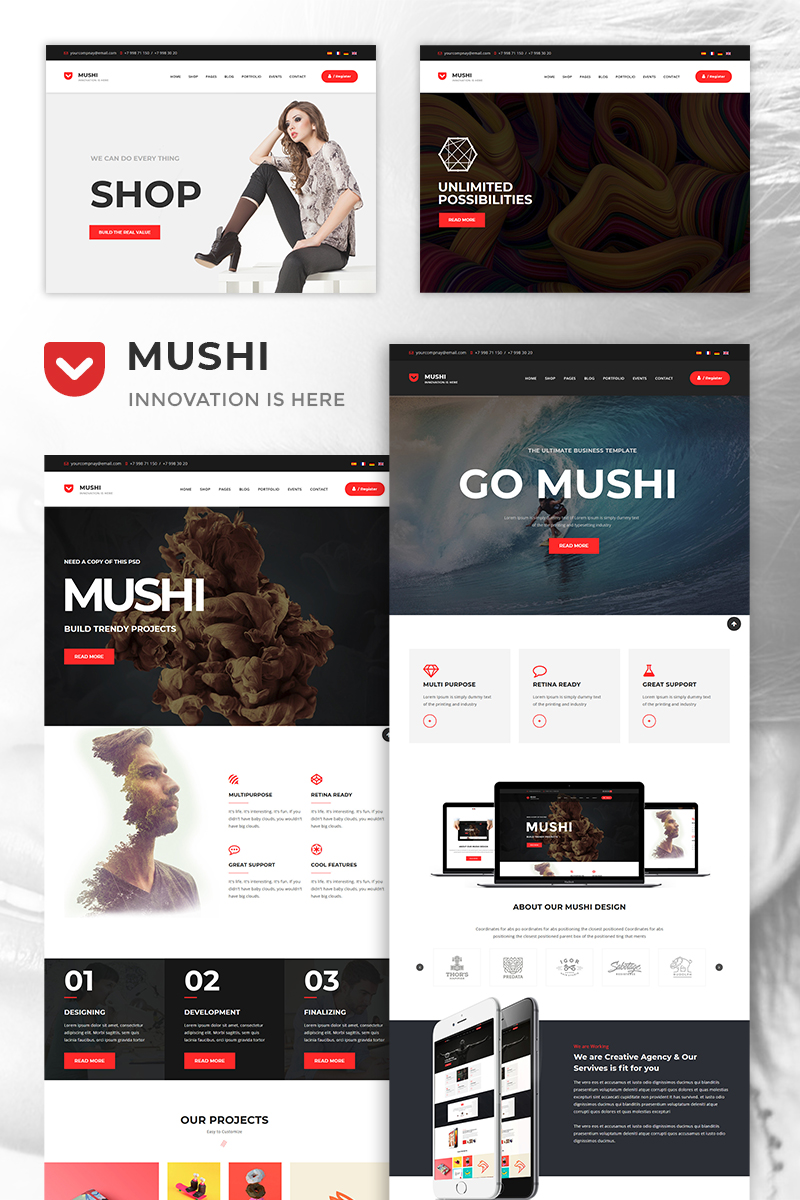 Mushi - The MultiPurpose Responsive Joomla Template