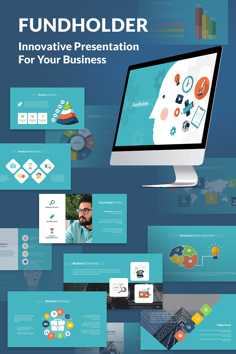 Fundholder Powerpoint Presentation About Business PowerPoint template