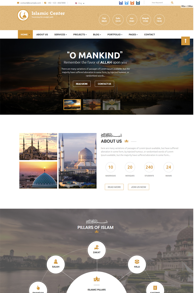 Islamic Center Joomla 3 Template