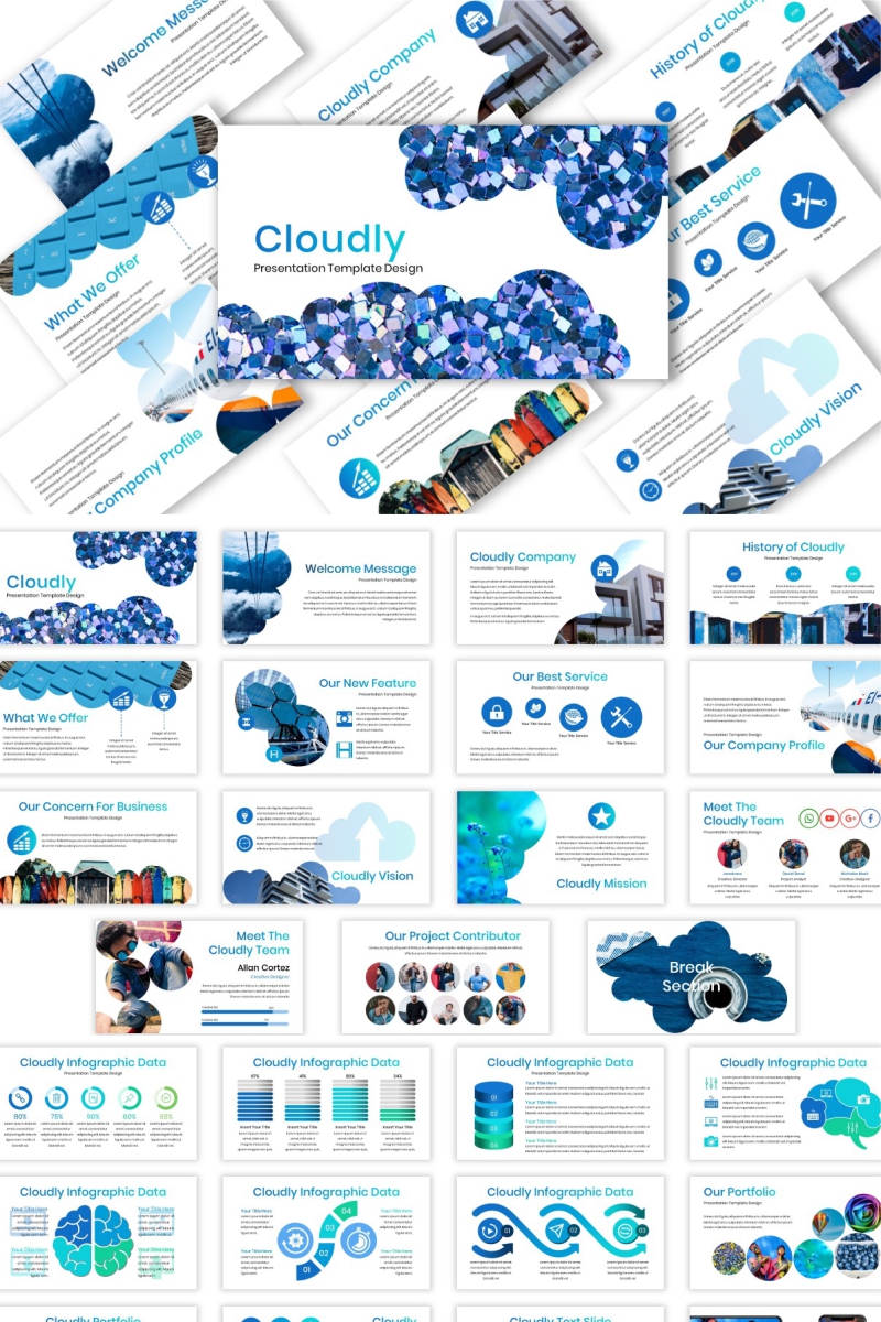 Cloudly PowerPoint template