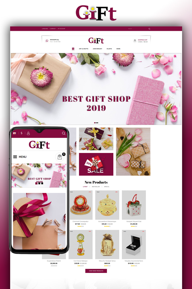Gift - Online Store OpenCart Template