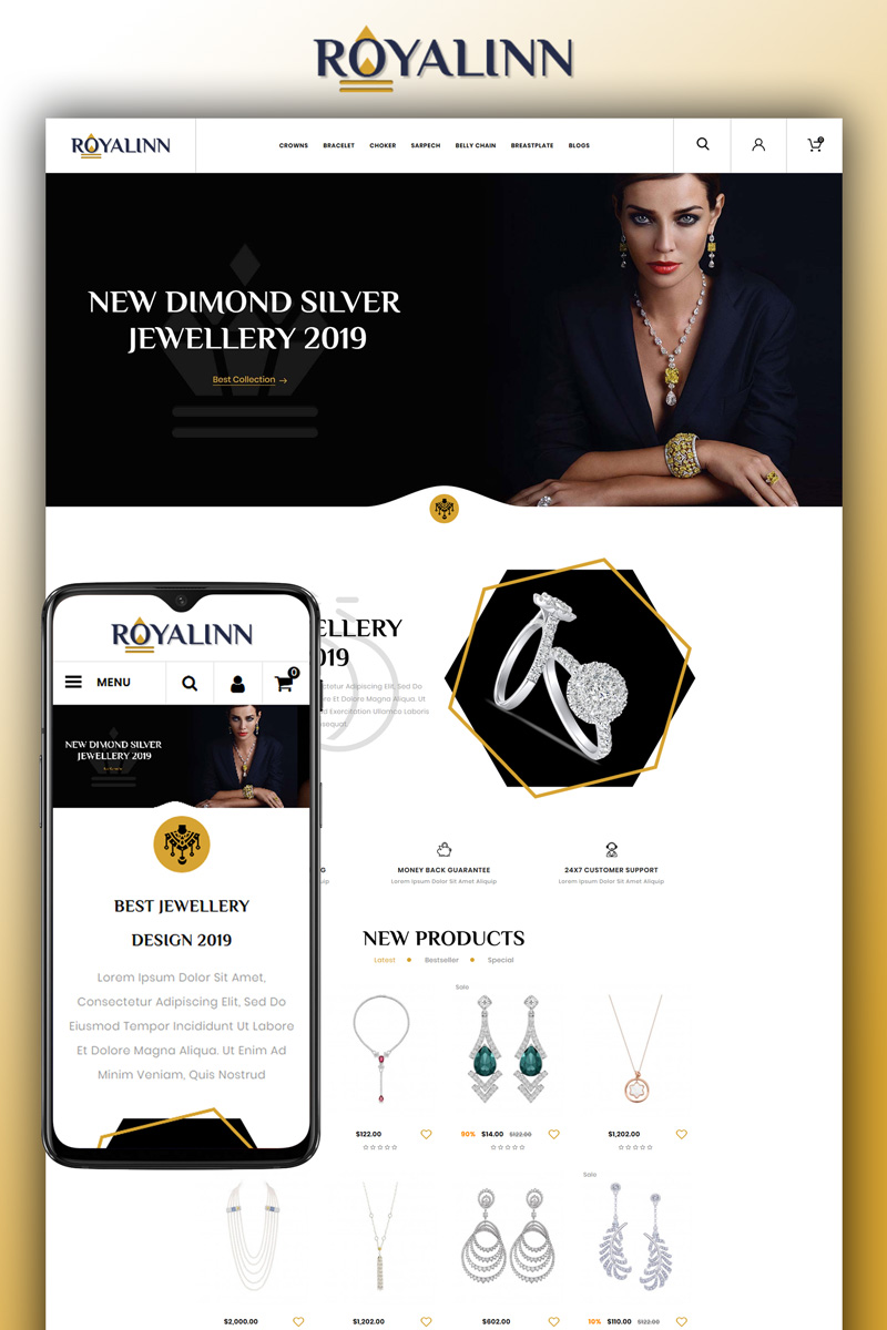 Royalinn Jewellery Store OpenCart Template