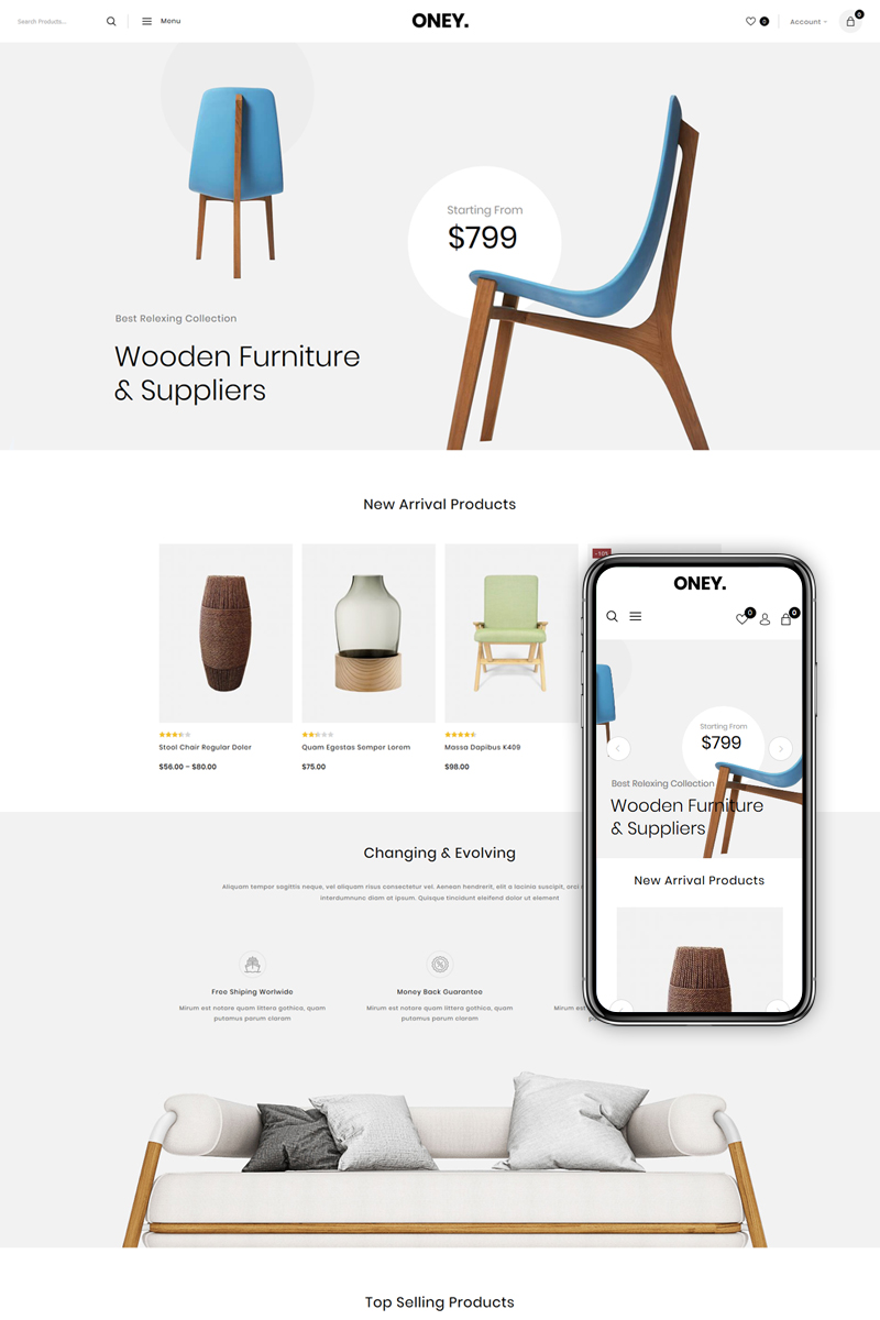 Oney - Furniture and Home Decor WooCommerce Theme