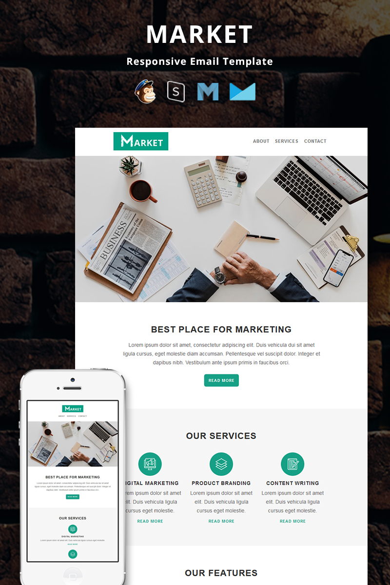 Market - Corporate Responsive Email Newsletter Template