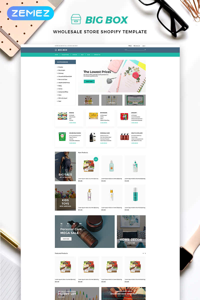 Big Box - Wholesale Store Multipage Clean Shopify Theme