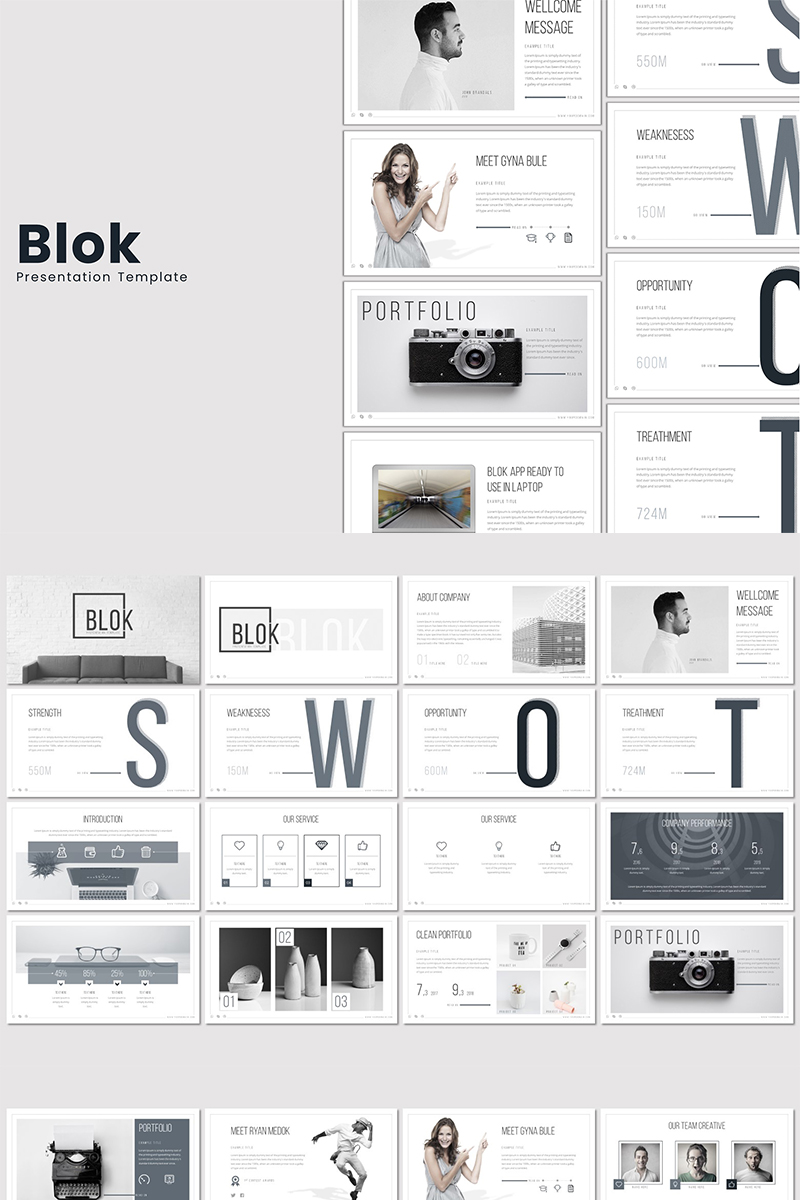 Blok - PowerPoint template