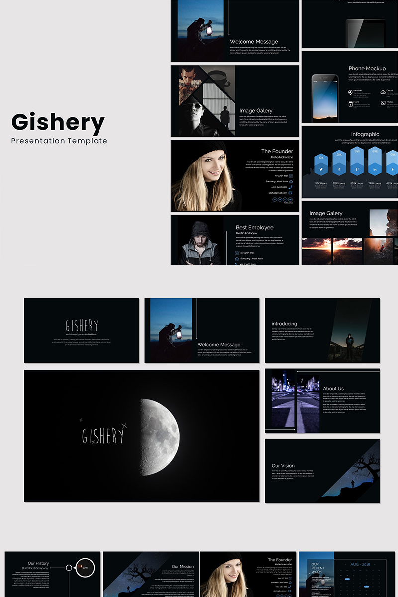Gishery PowerPoint template
