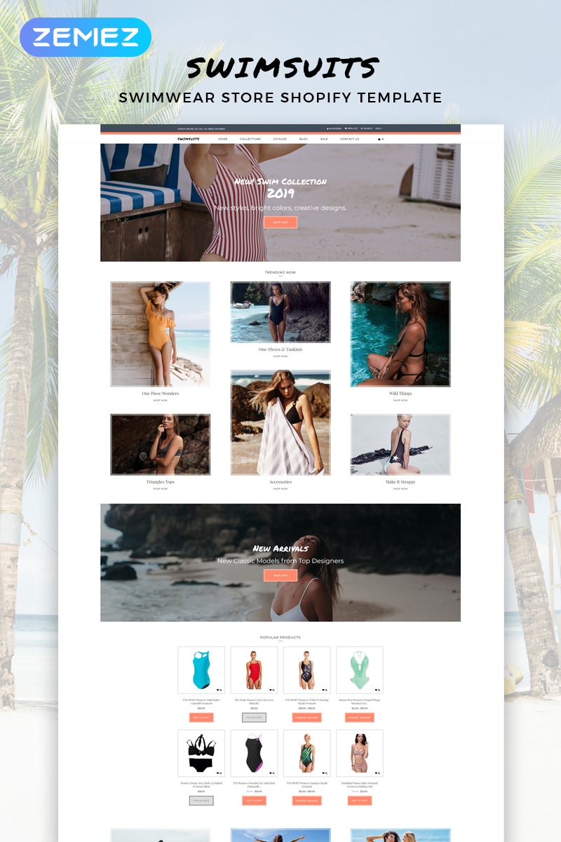 Swimsuits - Swimwear Multipage Clean Shopify Theme