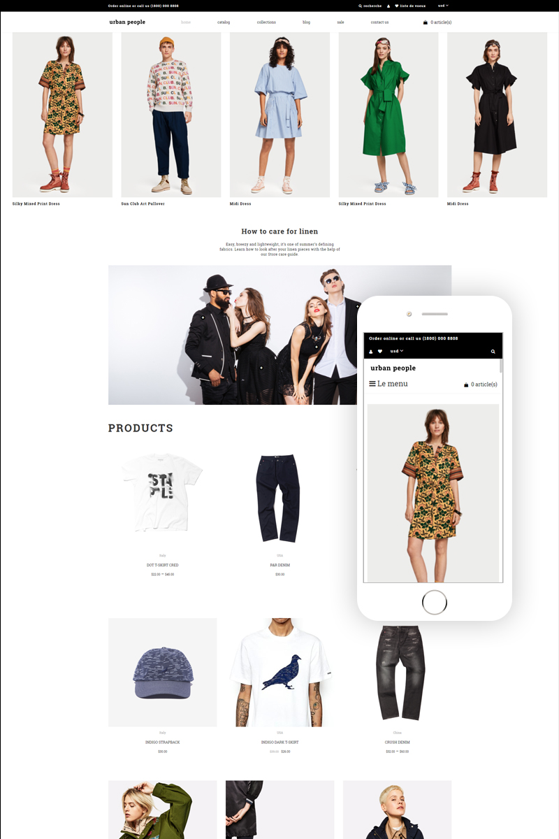 Urban People - Fashion Store Multipage Creative Shopify Theme