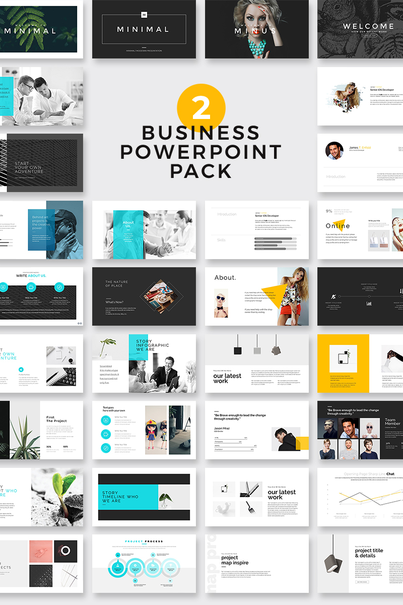 Minimal & Minus Creative PowerPoint template