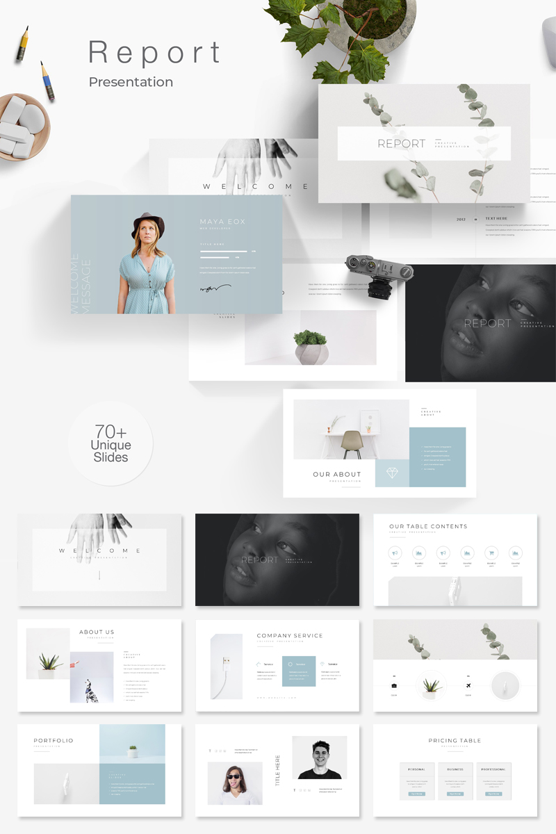 Clean Minimal PowerPoint template