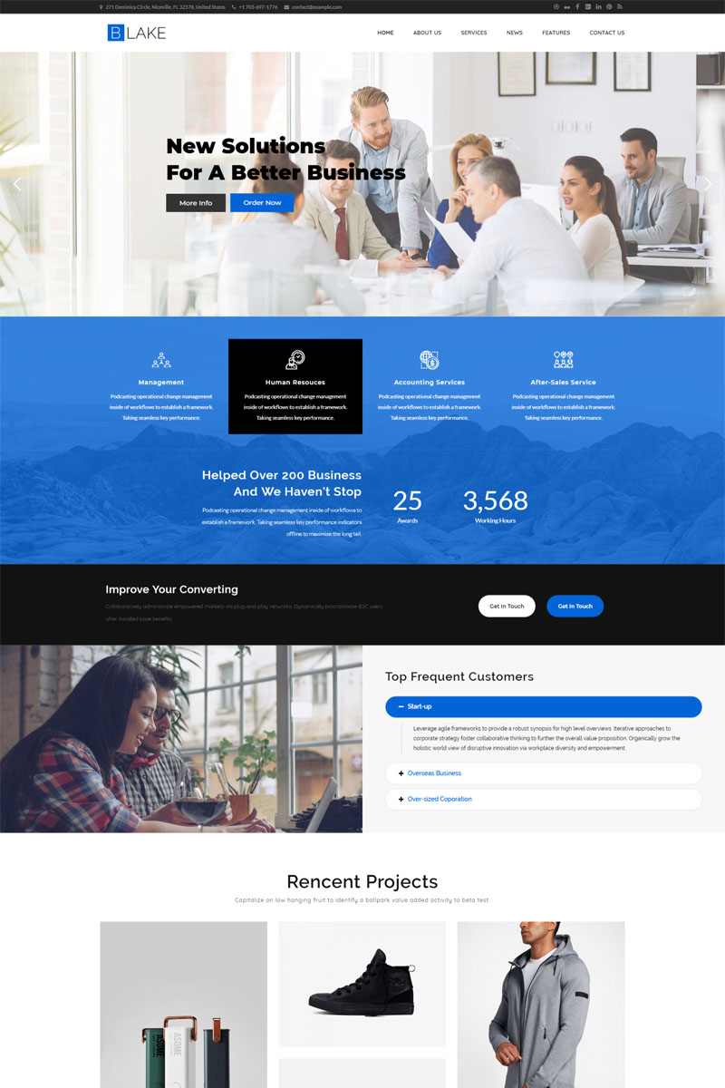 Blake Business Services WordPress Theme