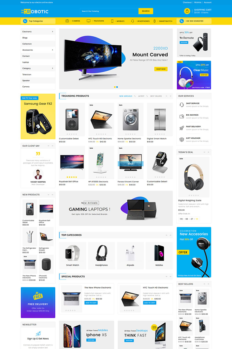 Robotics Electronics Store Shopify Theme