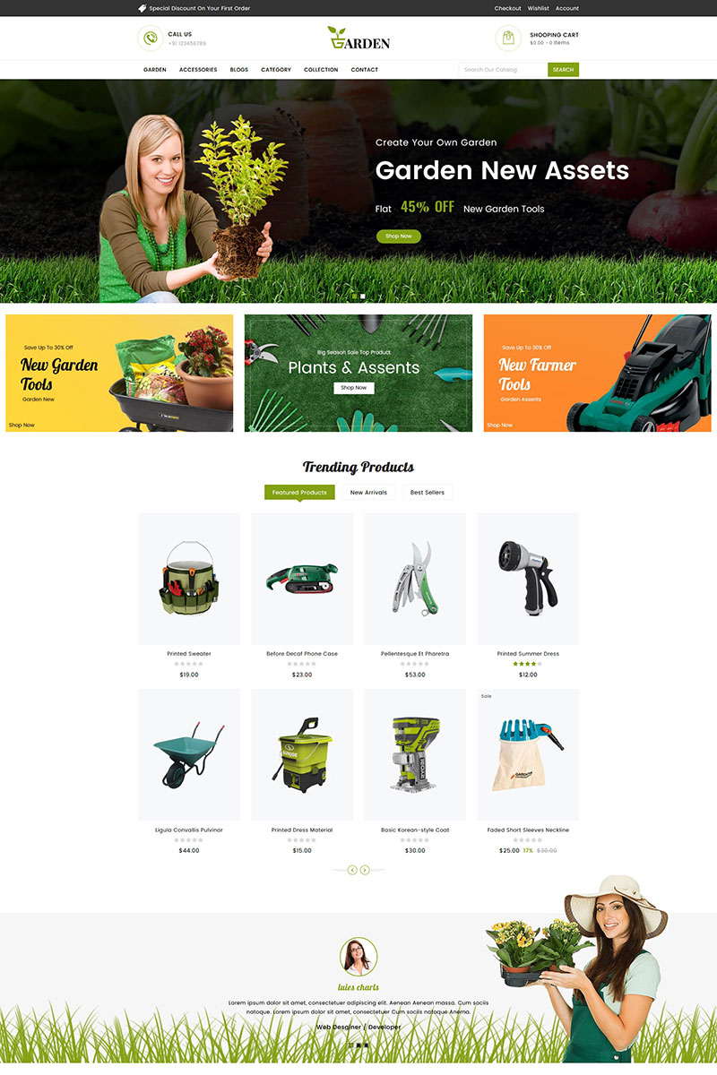 Garden Tools Store Shopify Theme