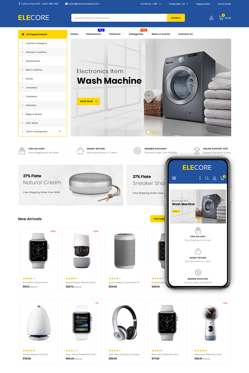 Elecore - Electronics Store PrestaShop Theme