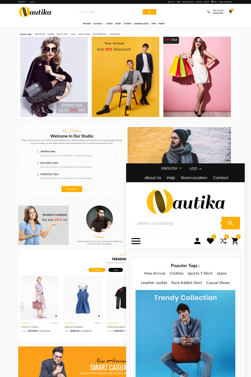 Nutika - Fashion Mega Shop OpenCart Template