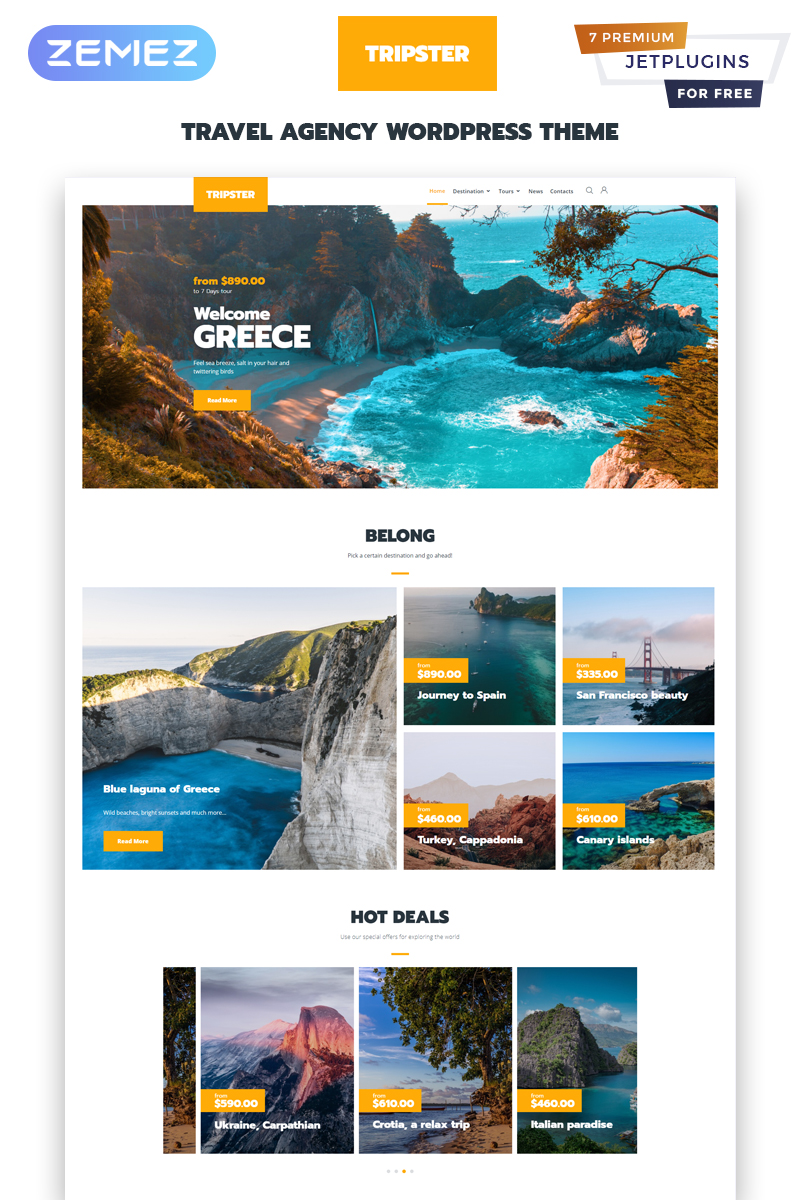 Tripster - Travel Agency Modern WordPress Elementor Theme