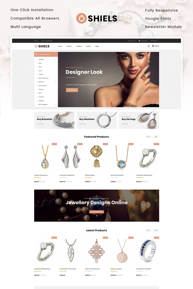 Shiels - Jewelry Store OpenCart Responsive Template