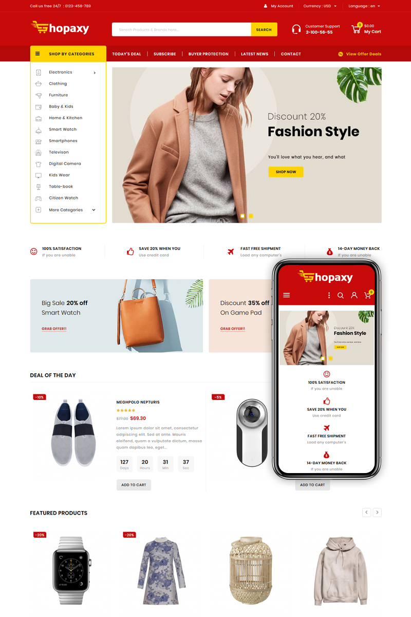 Shopaxy - Multipurpose Store PrestaShop Theme