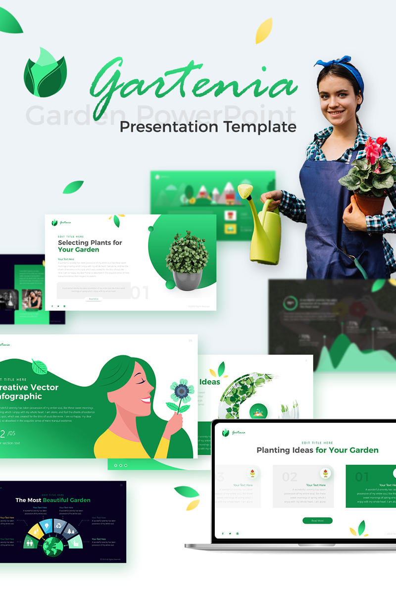 Gartenia - Gardening PowerPoint template
