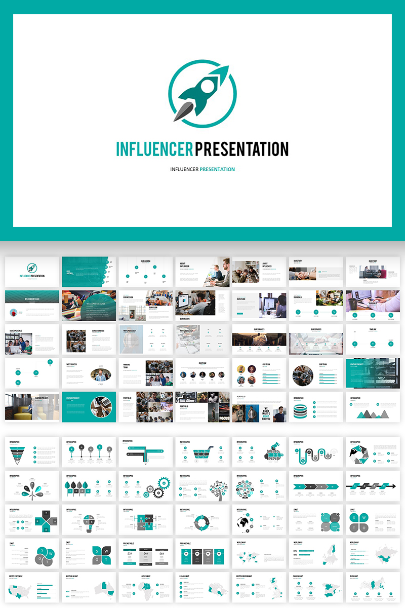 Influencer-Business PowerPoint template