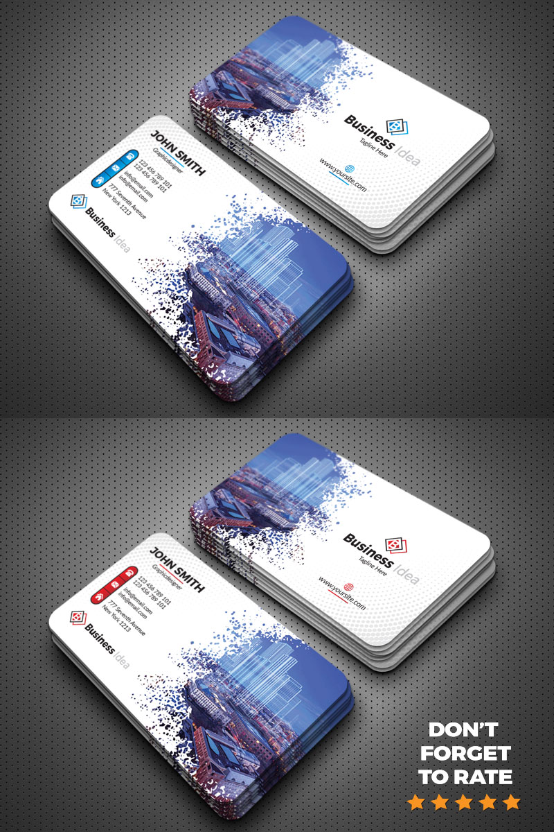 Image Masking Modern Business Card Template Design