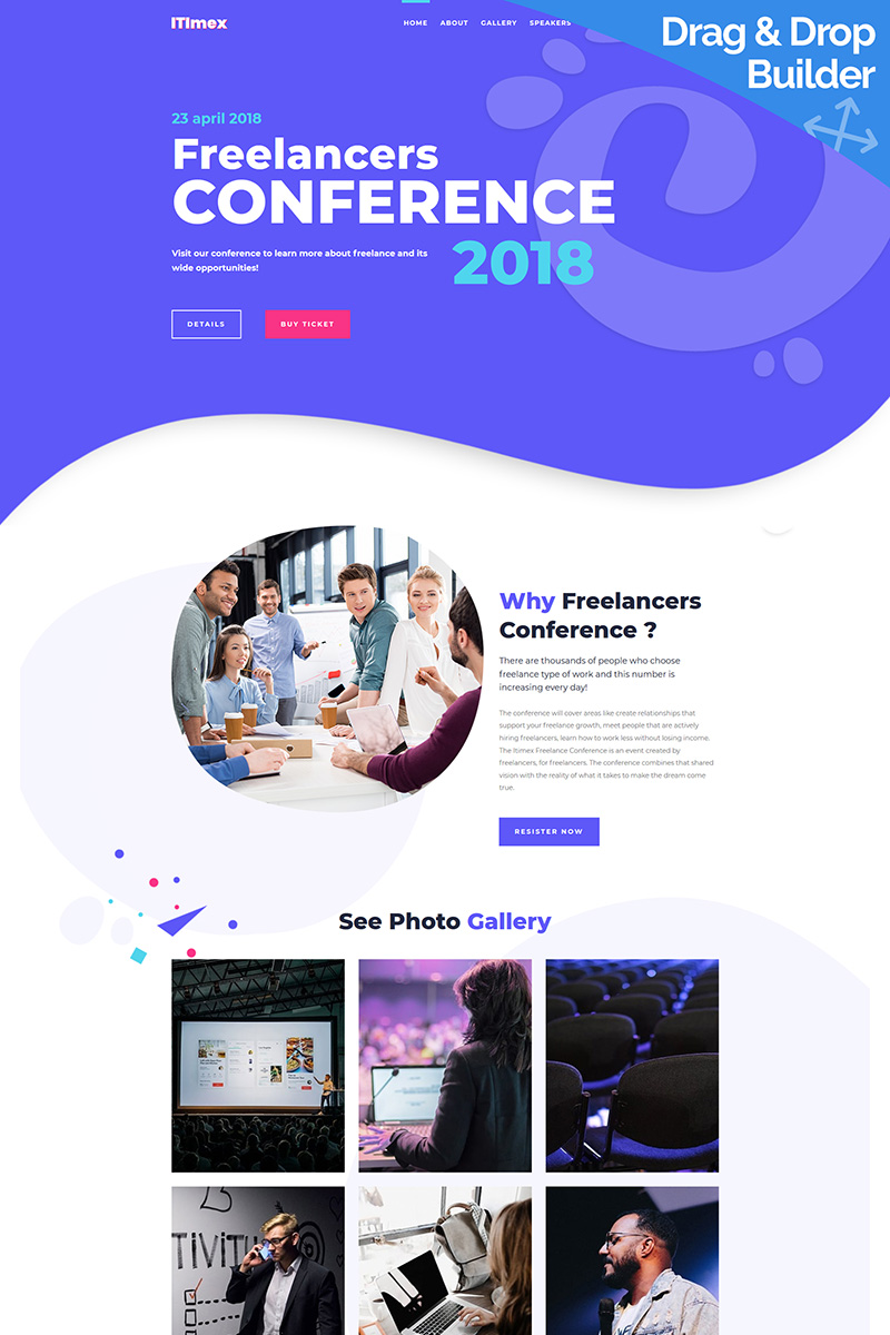 ITImex - Conference Moto CMS 3 Template