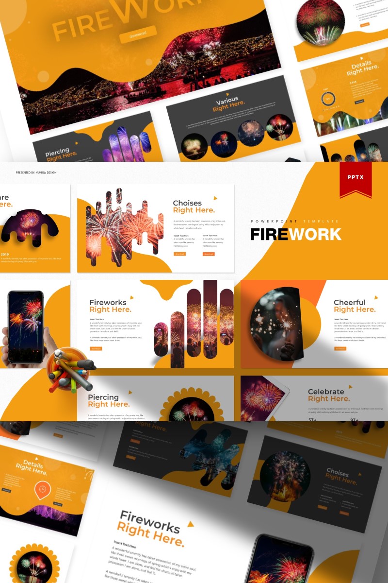 Firework  PowerPoint Template for $22 Pertaining To Price Is Right Powerpoint Template.Html
