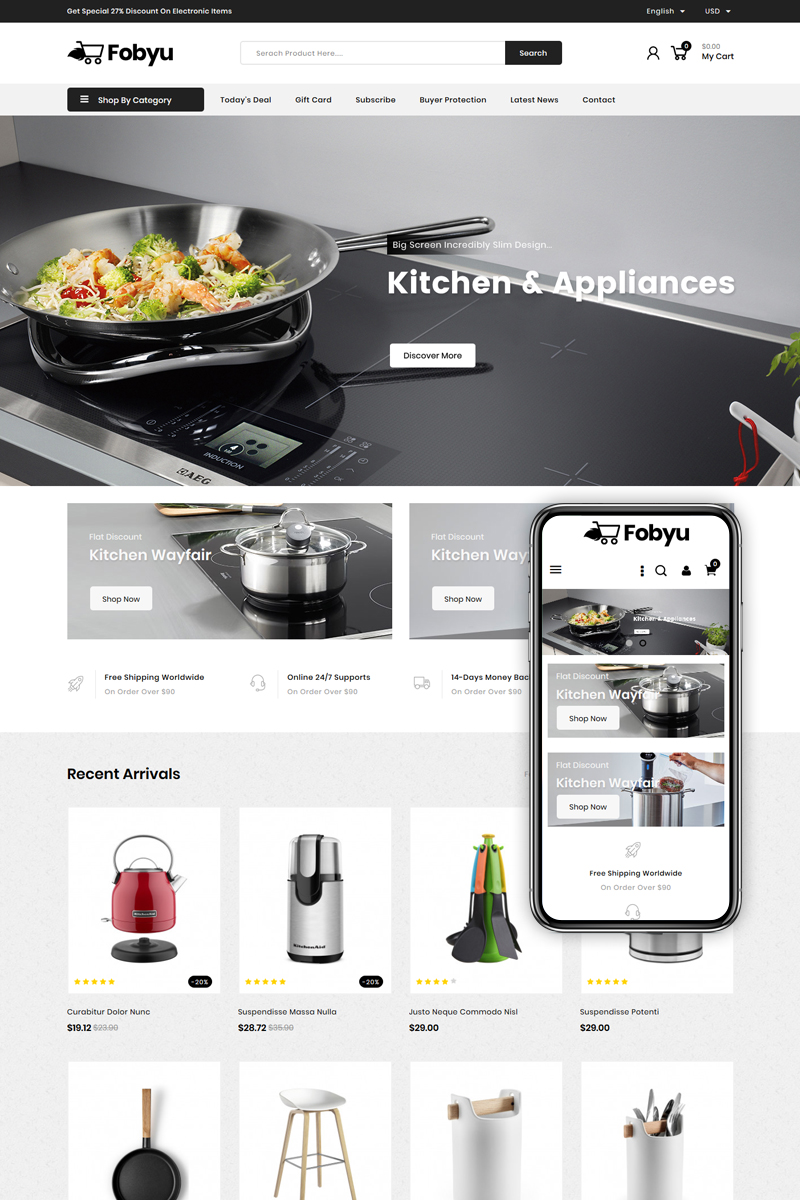 Fobyu - Kitchen Appliances PrestaShop Theme