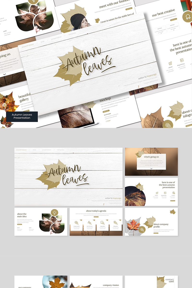 Autumn Leaves - PowerPoint template
