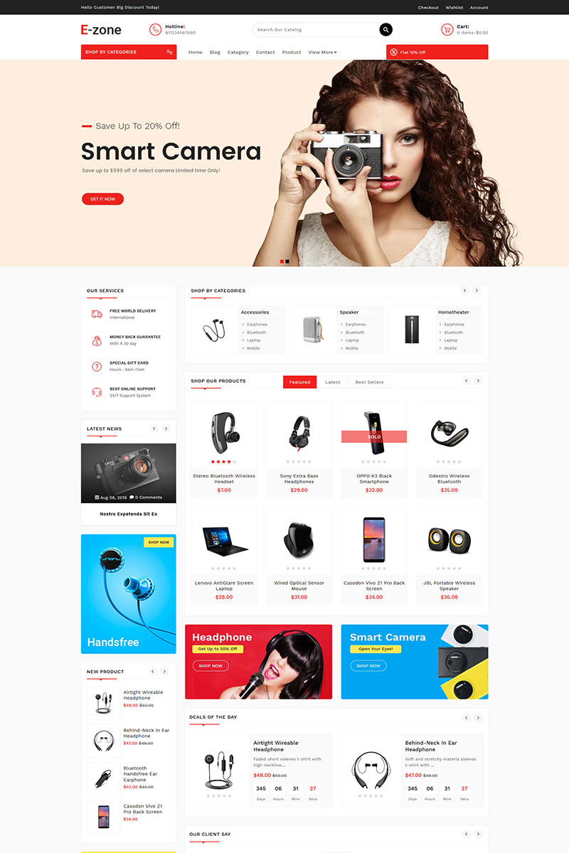 Ezone Electronics Store Shopify Theme