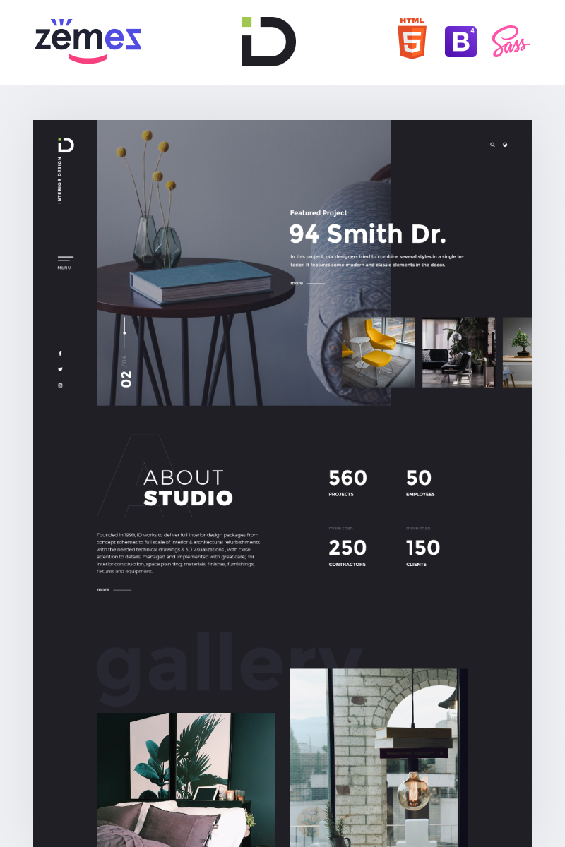 ID - Interior Design Studio Website Template