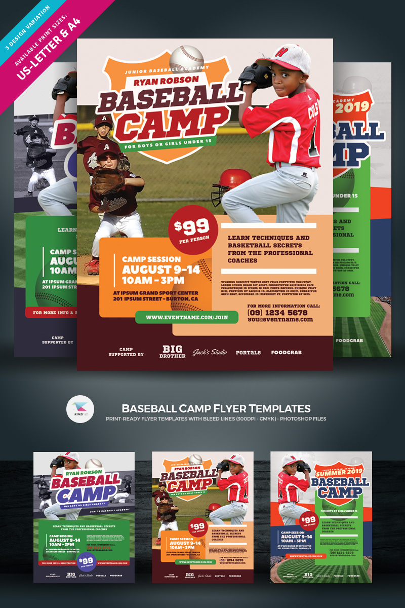 Baseball Camp Flyer Template