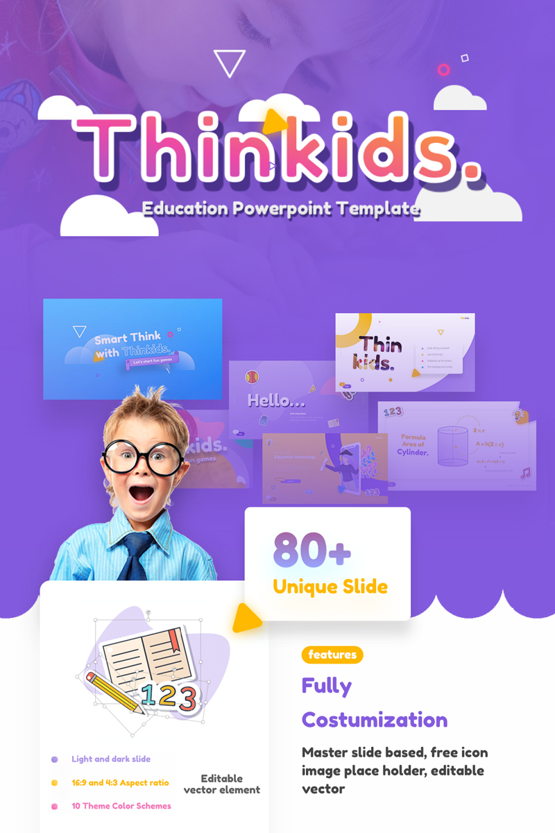 Thinkids - Fun Games & Education PowerPoint Template Inside Powerpoint Template Games For Education