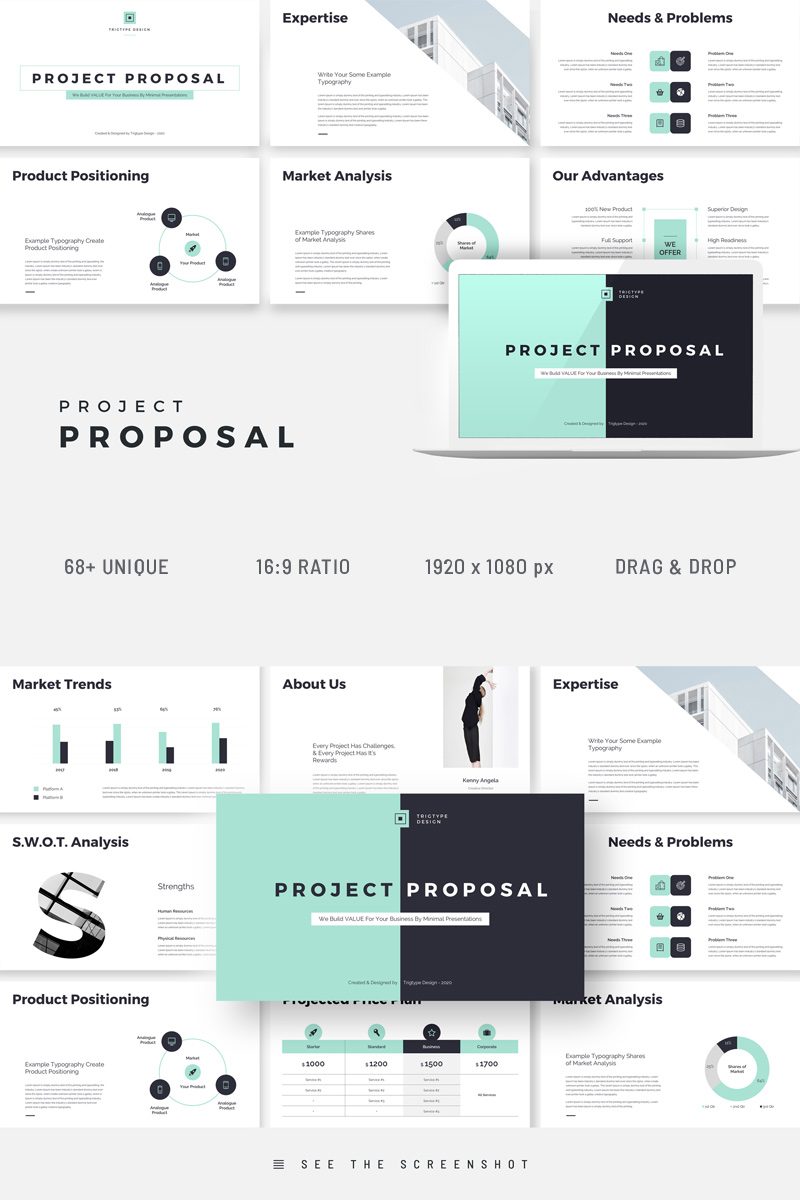 Project Proposal PowerPoint template for 21