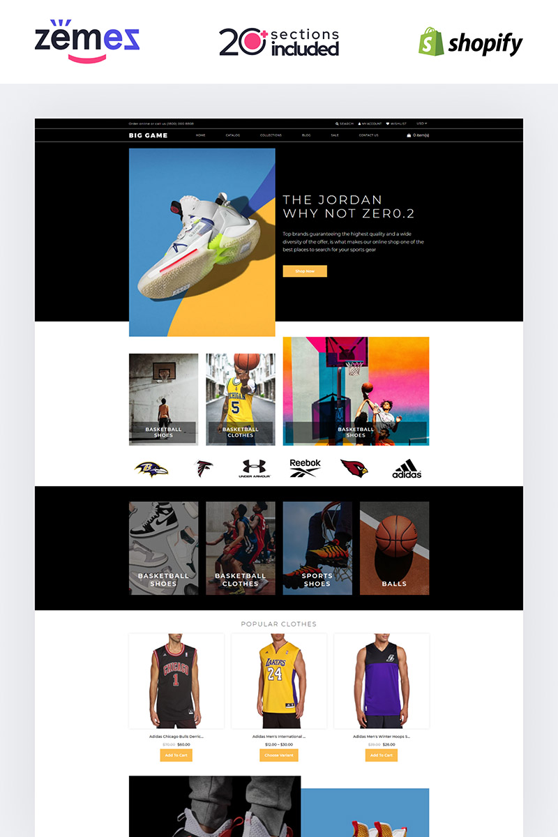 Big Game - Basketball Shopify Theme