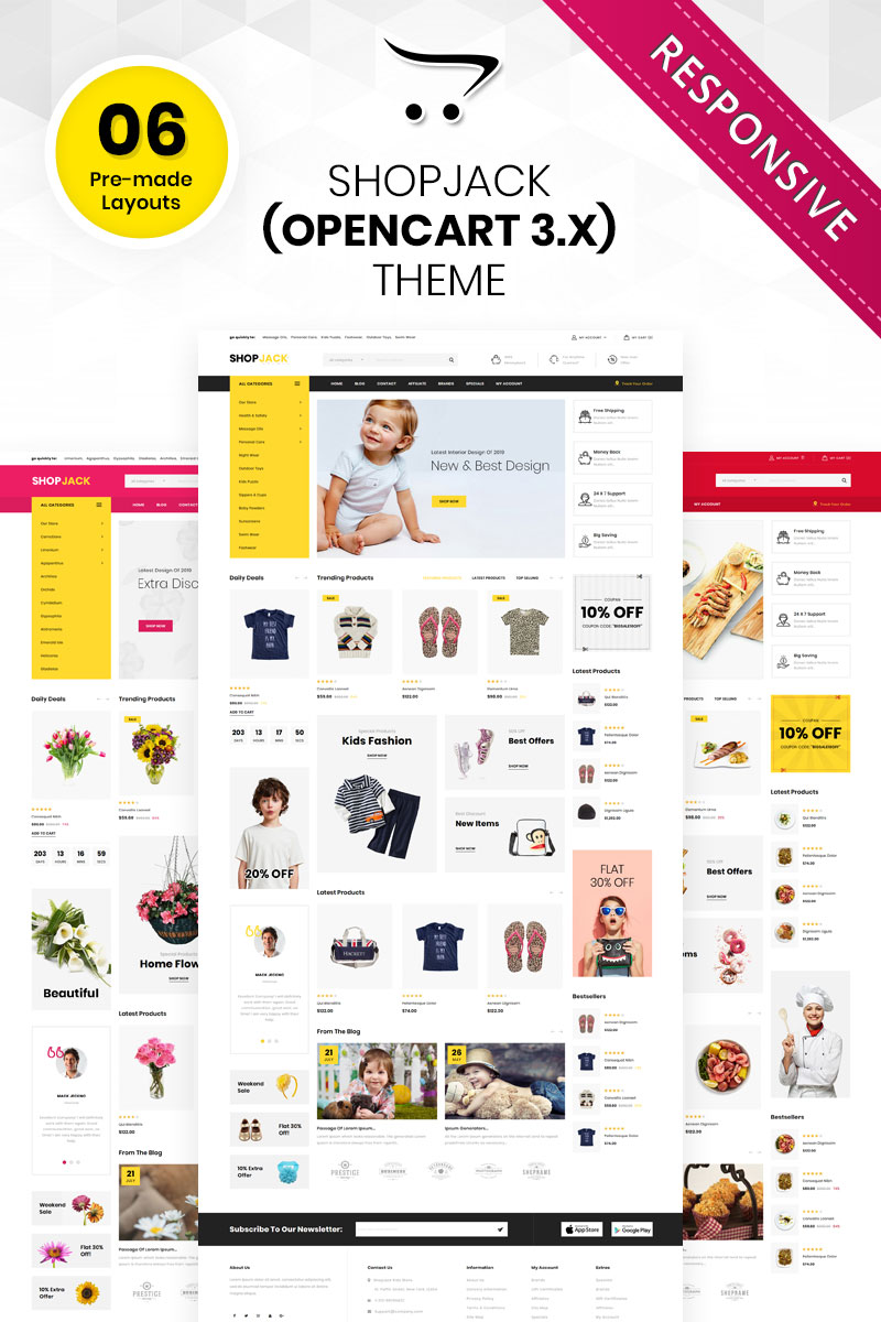 Shopjack - The Mega Multishop Responsive OpenCart Template