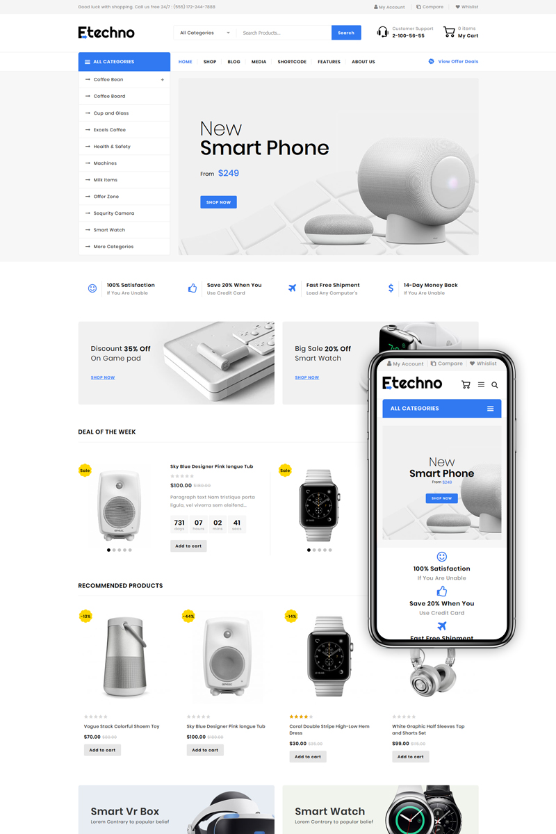 Etechno - Electronics and Computers Multipurpose WooCommerce Theme