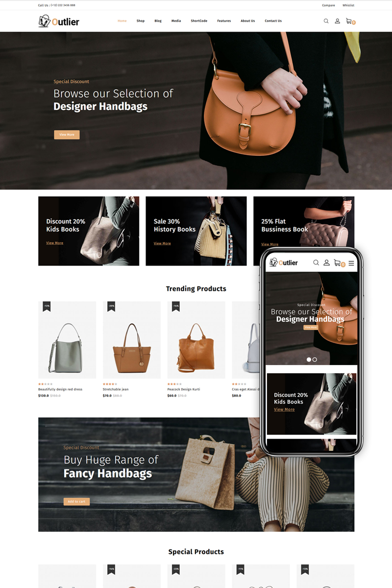 Outlier - Handbag Store WooCommerce Theme