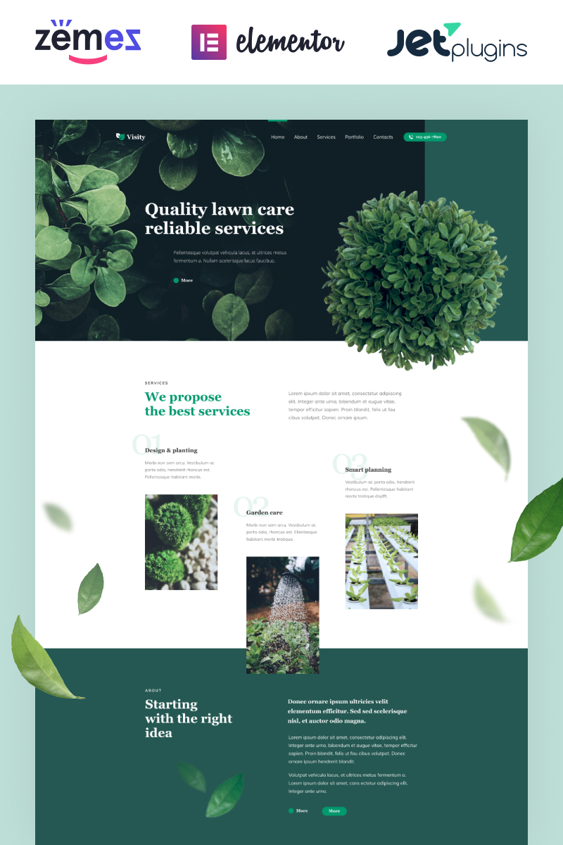 Visity - Landscape Design with WordPress Elementor Theme