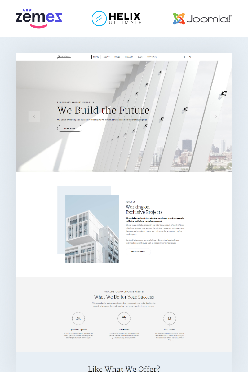 Architeca - Architecture Agency Multipage Stylish Joomla Template