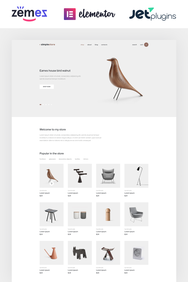 Simplestore - Home Decor Template for Online Shops WooCommerce Theme