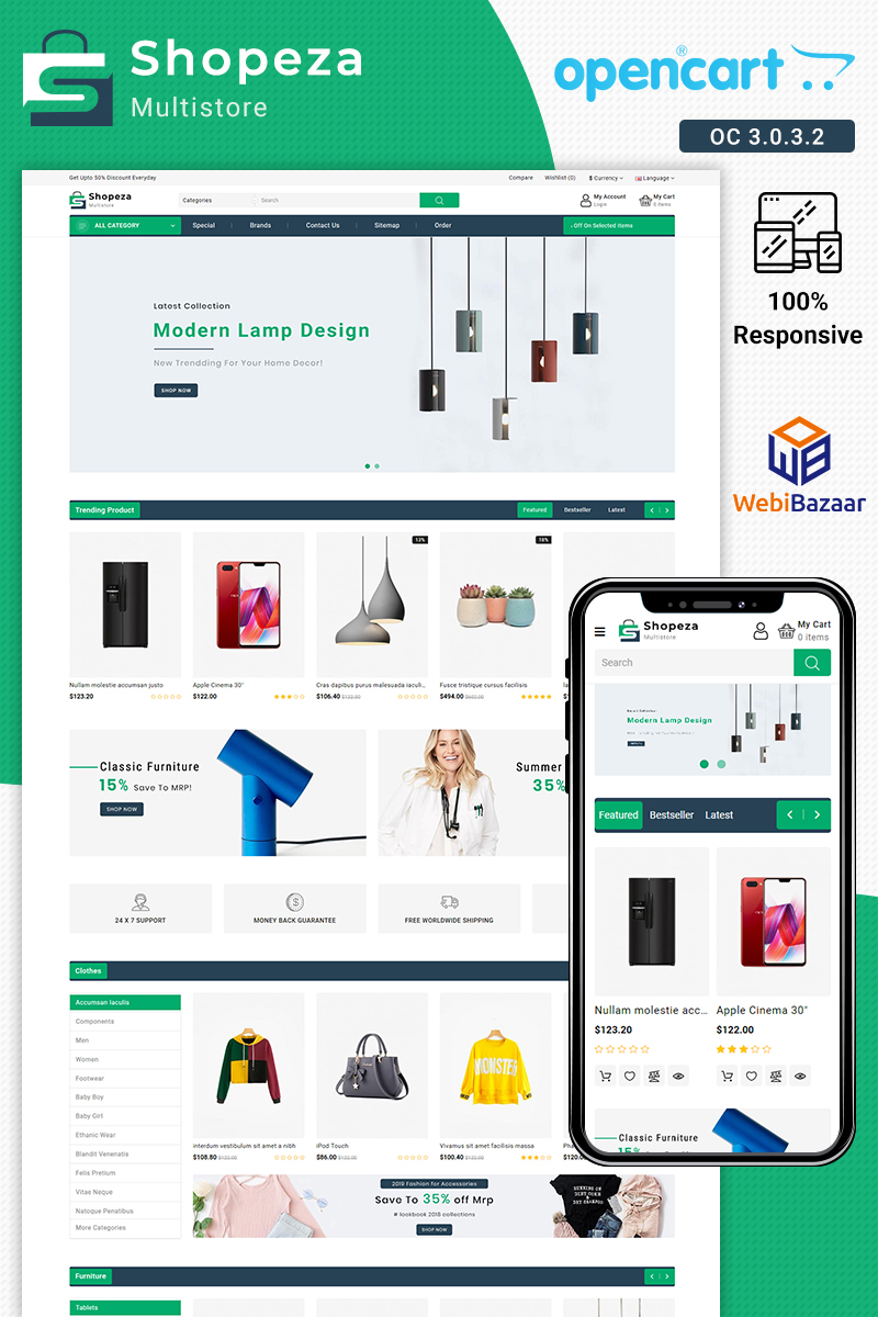 Shopeza - ELectronic OpenCart Template