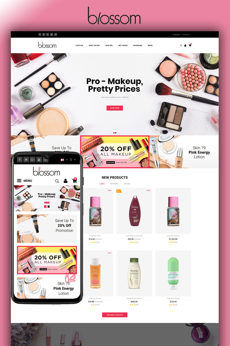 Blossom - Beauty Store OpenCart Template