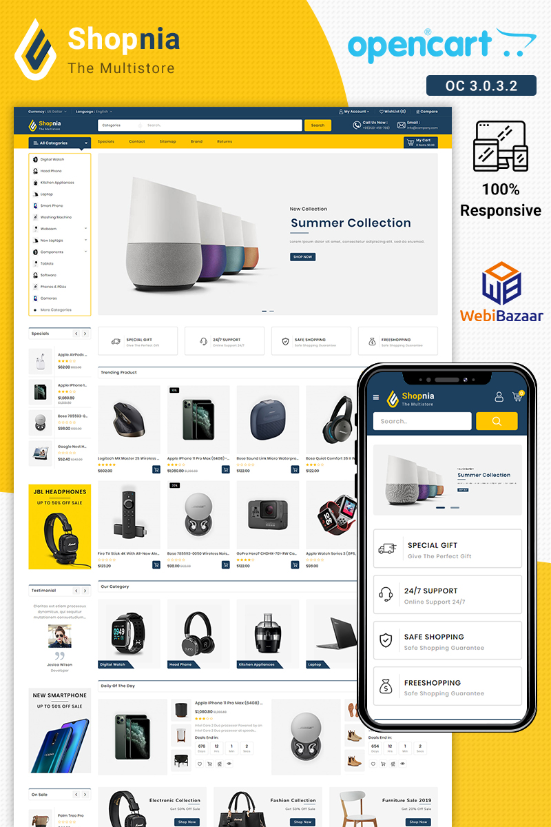 Shopnia - Multipurpose OpenCart Template