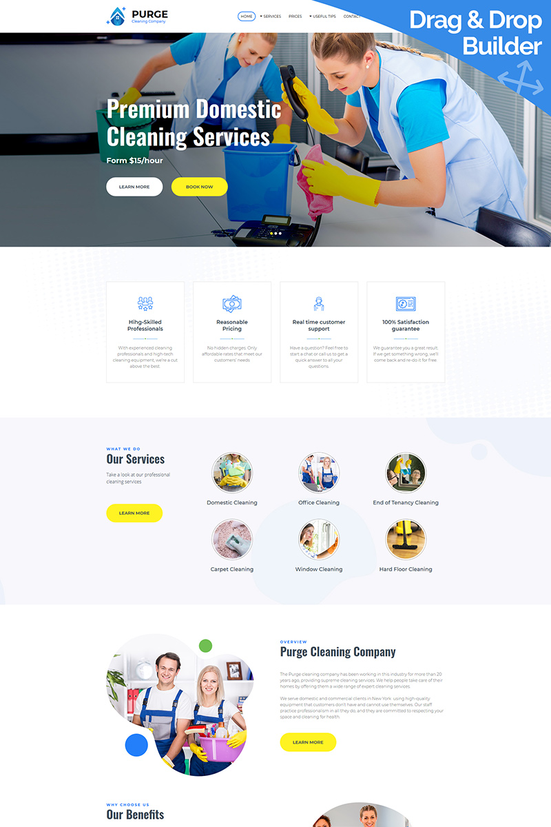 Purge - Cleaning Company Moto CMS 3 Template