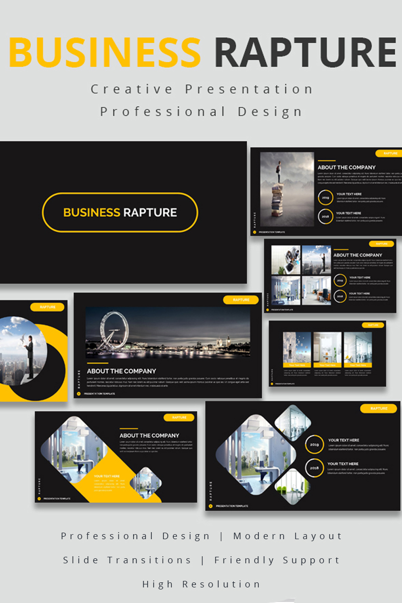 Business Rapture PowerPoint template