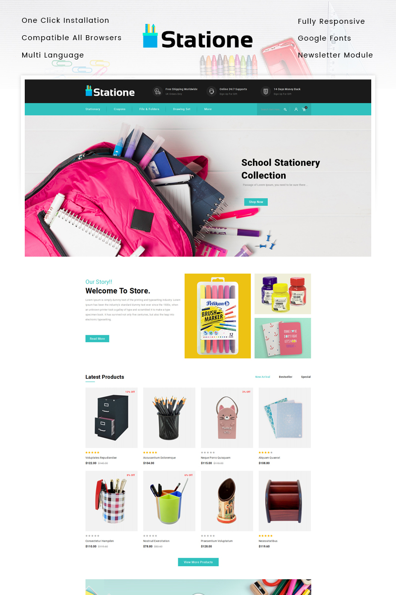 The Stationary Store OpenCart Responsive Template