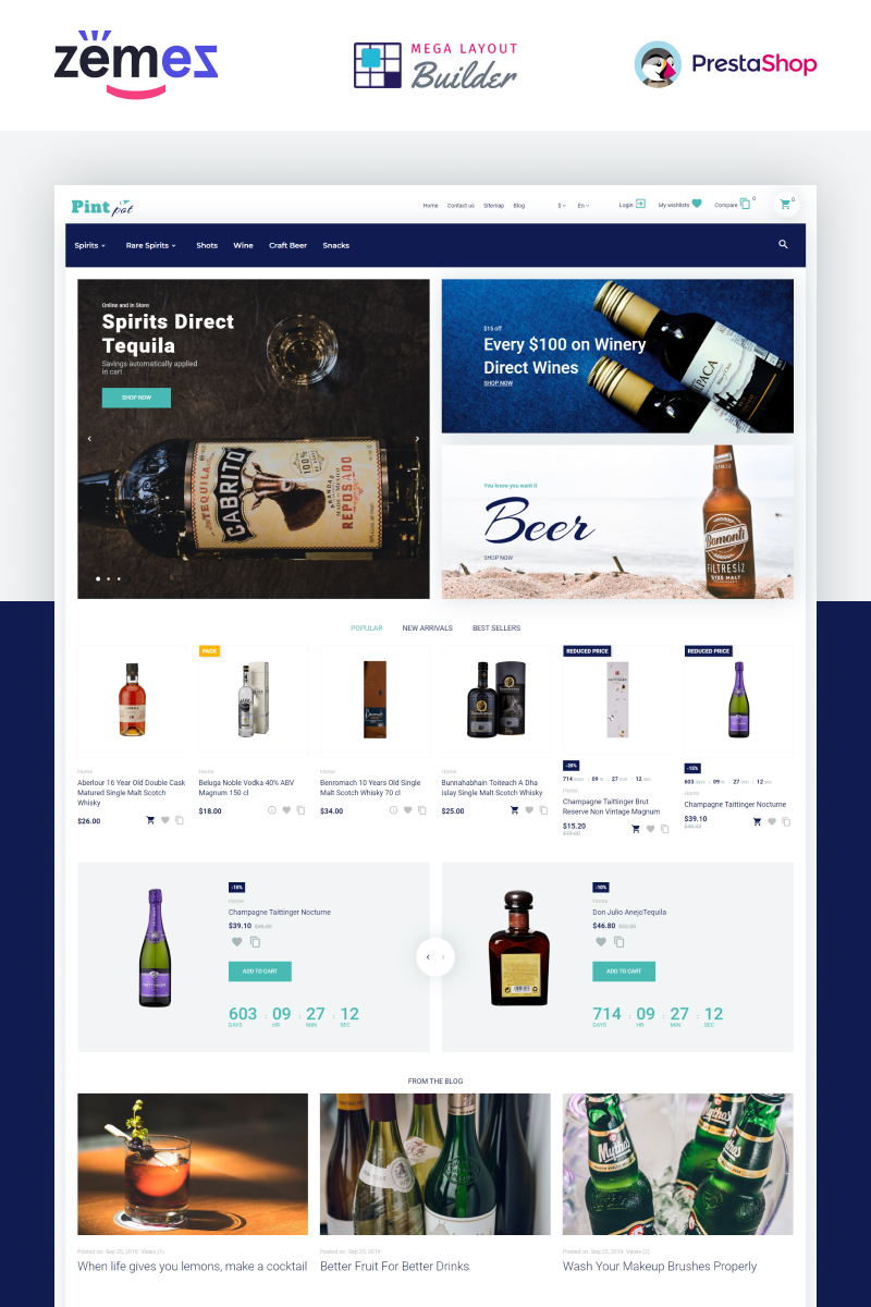 PintPot - Drinks and Beverages Store PrestaShop Theme